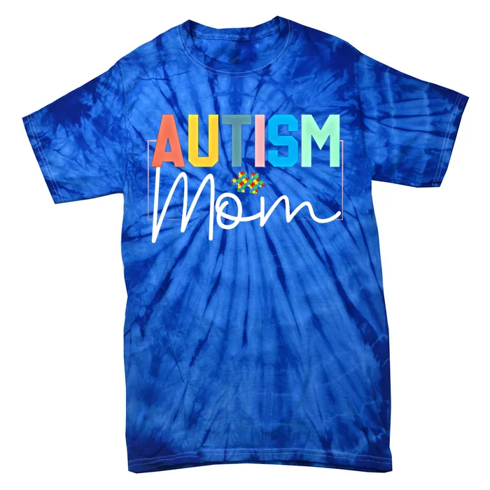 Autism Awareness Proud Autism Mom Cute Gift Tie-Dye T-Shirt