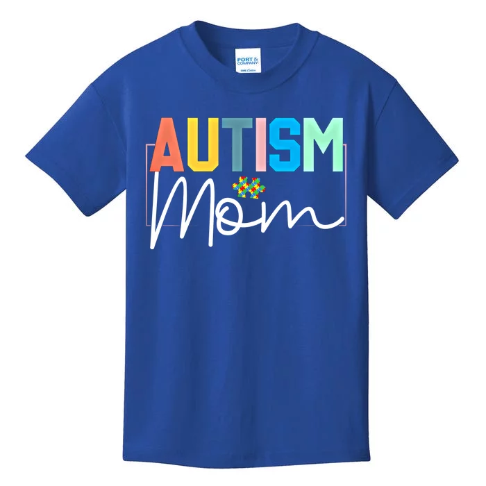 Autism Awareness Proud Autism Mom Cute Gift Kids T-Shirt