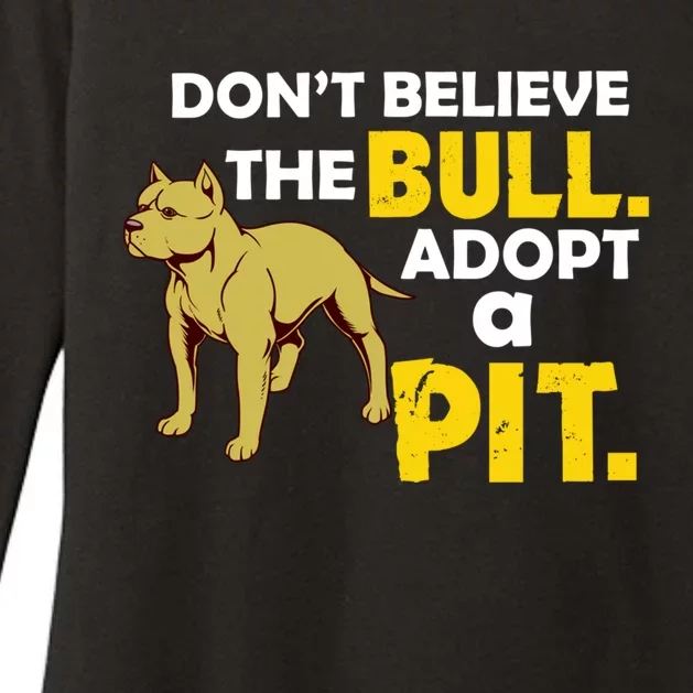 Adopt A Pit Pitbull Gift Pit Bull Terrier Gift Womens CVC Long Sleeve Shirt