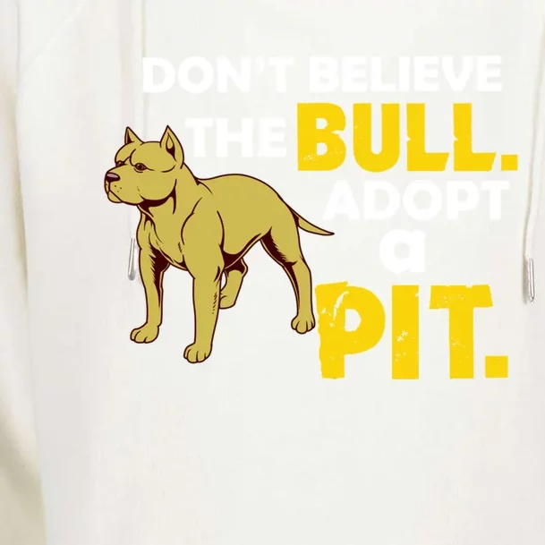 Adopt A Pit Pitbull Gift Pit Bull Terrier Gift Womens Funnel Neck Pullover Hood