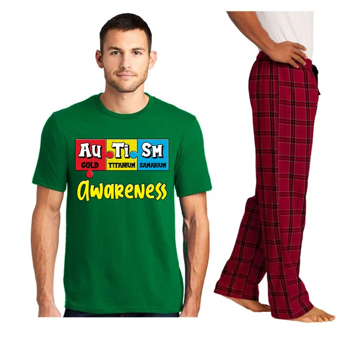 Autism Awareness Puzzle Chemical Elet Periodic Table Cool Gift Pajama Set