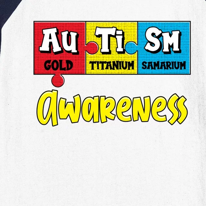 Autism Awareness Puzzle Chemical Elet Periodic Table Cool Gift Baseball Sleeve Shirt