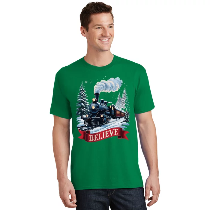 All Aboard P.O.L.A.R E.X.P.R.E.S.S Christmas North Pole Xmas Santa T-Shirt