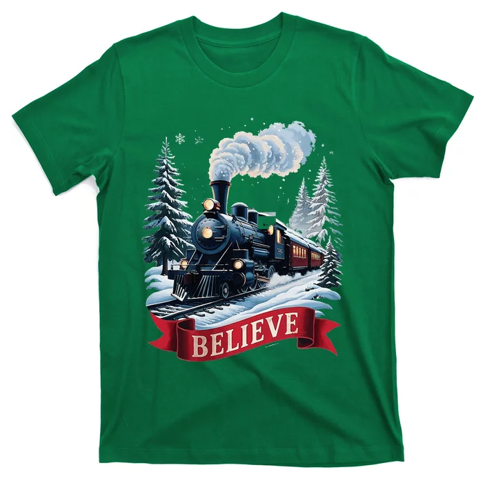 All Aboard P.O.L.A.R E.X.P.R.E.S.S Christmas North Pole Xmas Santa T-Shirt