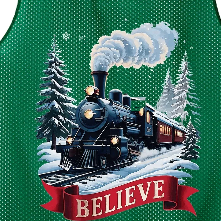 All Aboard P.O.L.A.R E.X.P.R.E.S.S Christmas North Pole Xmas Santa Mesh Reversible Basketball Jersey Tank