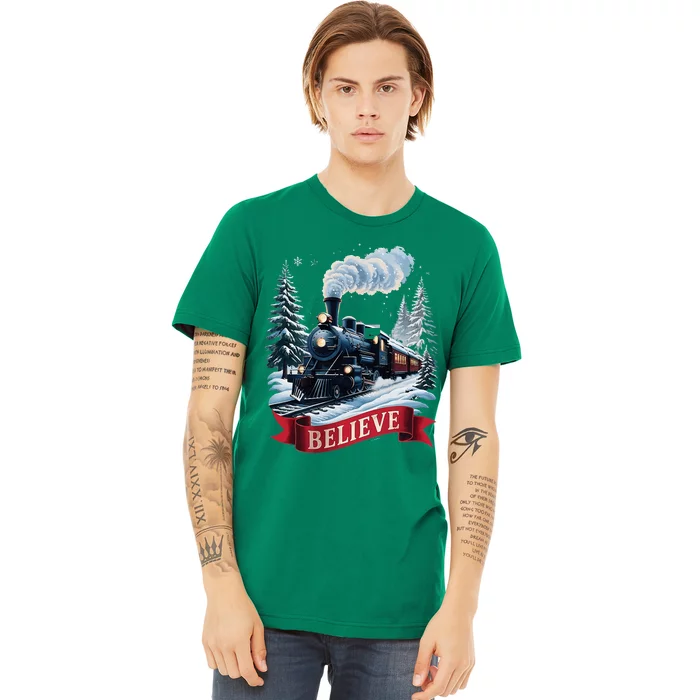 All Aboard P.O.L.A.R E.X.P.R.E.S.S Christmas North Pole Xmas Santa Premium T-Shirt