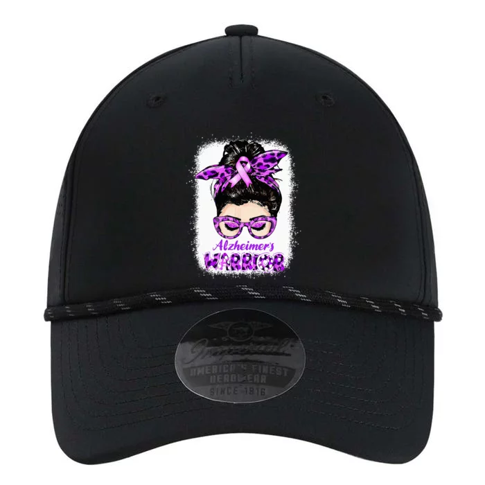 Alzheimers Awareness Purple Alzheimers Warrior Messy Bun Performance The Dyno Cap