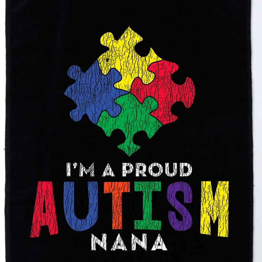 Autism Awareness Proud Nana Autistic Awareness Mom Gift Platinum Collection Golf Towel