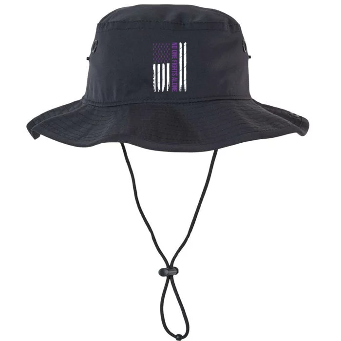 Alzheimers Awareness Purple Ribbon Dementia Mom Dad Grandpa Legacy Cool Fit Booney Bucket Hat