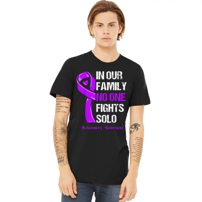 Alzheimers Awareness Purple Ribbon Alzheimers Warrior Premium T-Shirt