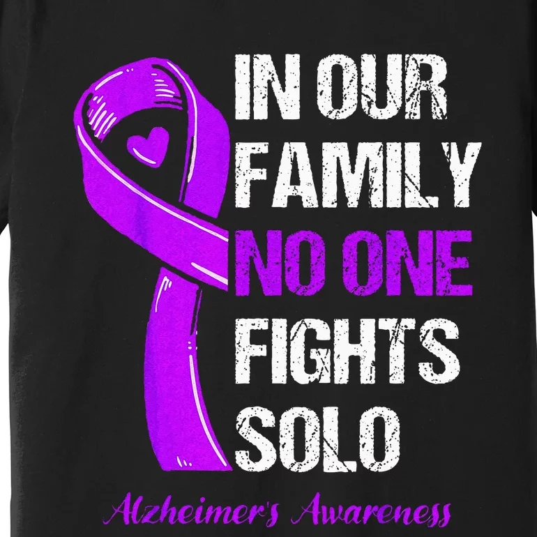 Alzheimers Awareness Purple Ribbon Alzheimers Warrior Premium T-Shirt