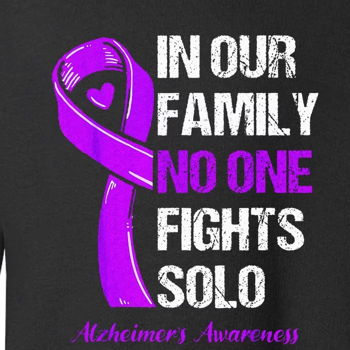 Alzheimers Awareness Purple Ribbon Alzheimers Warrior Toddler Sweatshirt