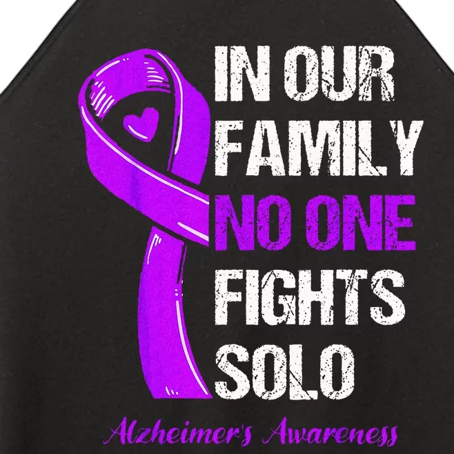 Alzheimers Awareness Purple Ribbon Alzheimers Warrior Women’s Perfect Tri Rocker Tank