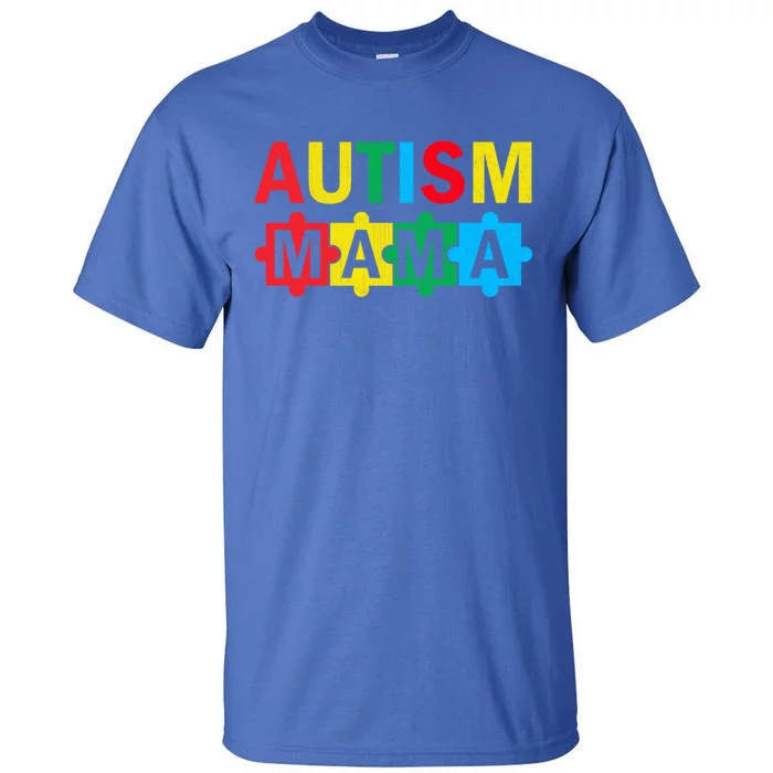 Autism Awareness Puzzle Ribbon Proud Autism Mama Cute Gift Tall T-Shirt