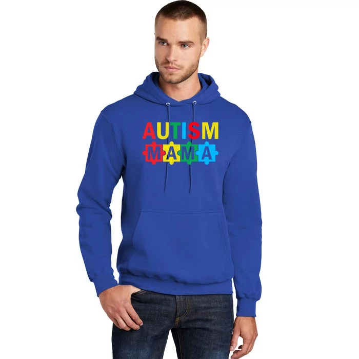 Autism Awareness Puzzle Ribbon Proud Autism Mama Cute Gift Tall Hoodie