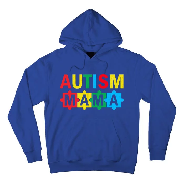 Autism Awareness Puzzle Ribbon Proud Autism Mama Cute Gift Tall Hoodie