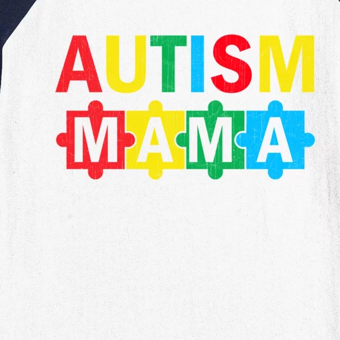 Autism Awareness Puzzle Ribbon Proud Autism Mama Cute Gift Baseball Sleeve Shirt