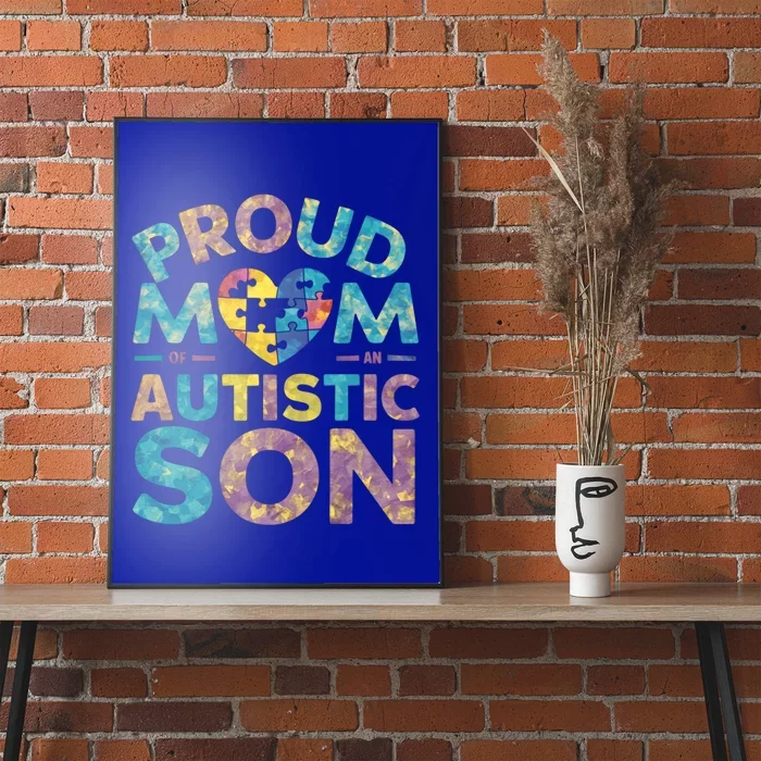 Autism Awareness Proud Mom Autistic Son Great Gift Poster