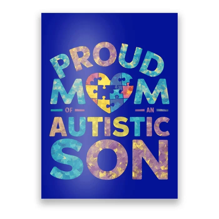 Autism Awareness Proud Mom Autistic Son Great Gift Poster