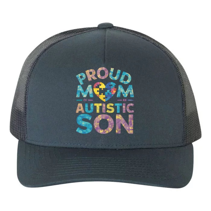 Autism Awareness Proud Mom Autistic Son Great Gift Yupoong Adult 5-Panel Trucker Hat