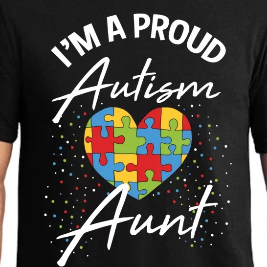 Autism Awareness Proud Aunt Puzzle Heart Cool Family Funny Gift Pajama Set