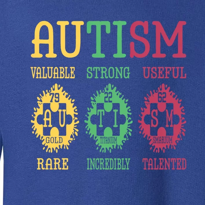 Autism Awareness Puzzle Periodic Table Elets Science Funny Gift Toddler Sweatshirt