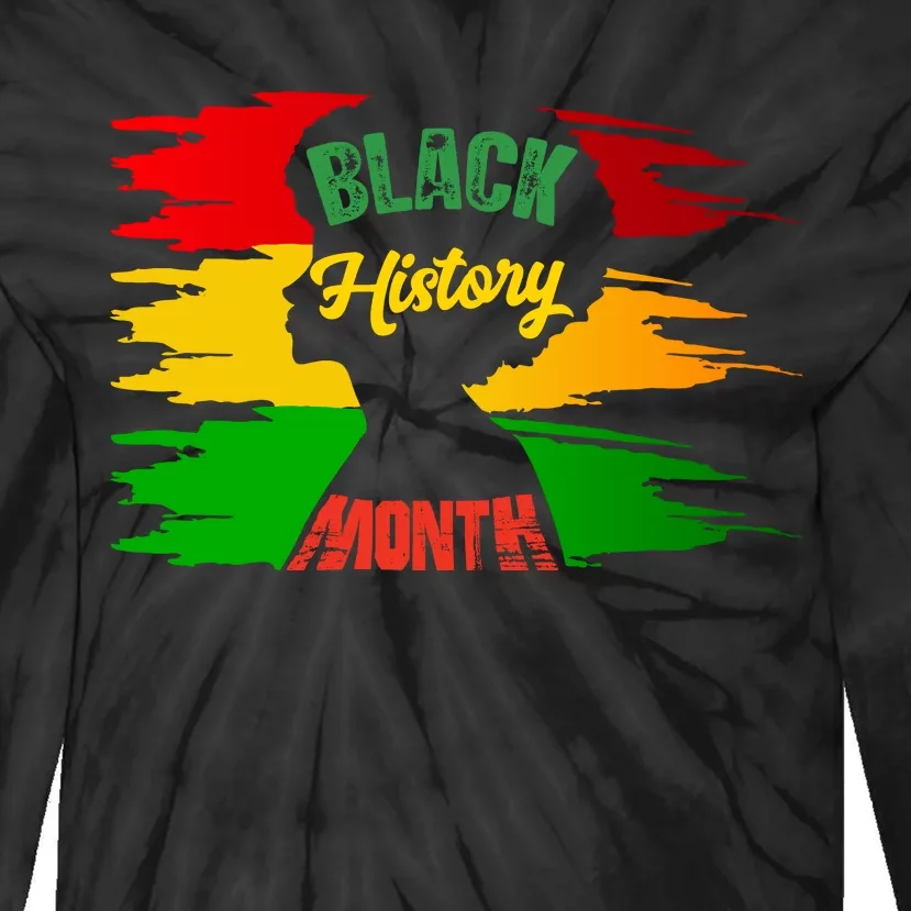 African American Pride T Tie-Dye Long Sleeve Shirt