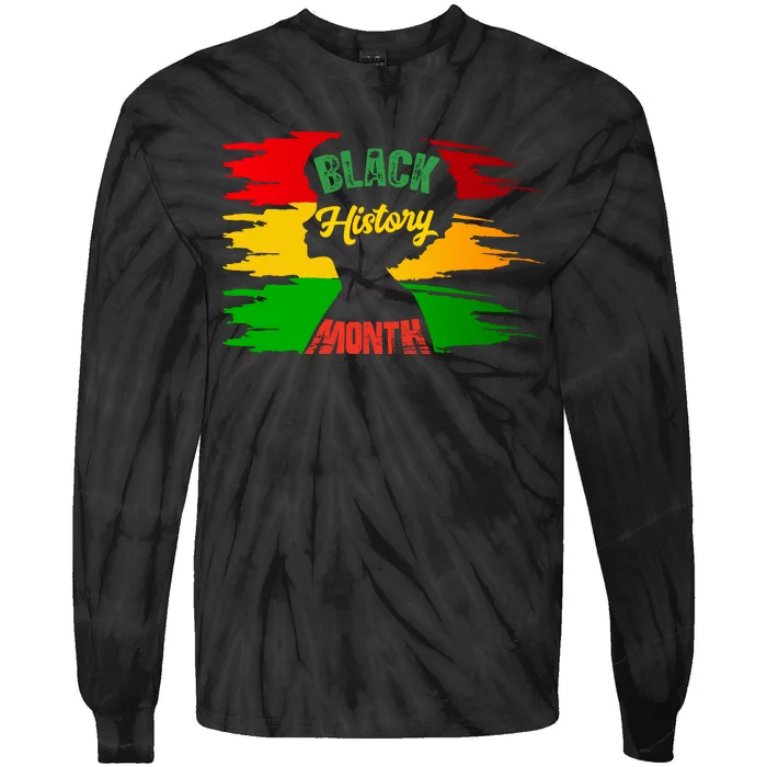 African American Pride T Tie-Dye Long Sleeve Shirt