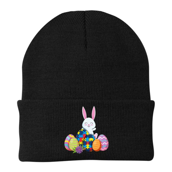 Autism Awareness Puzzle Easter Bunny Eggs Funny Knit Cap Winter Beanie