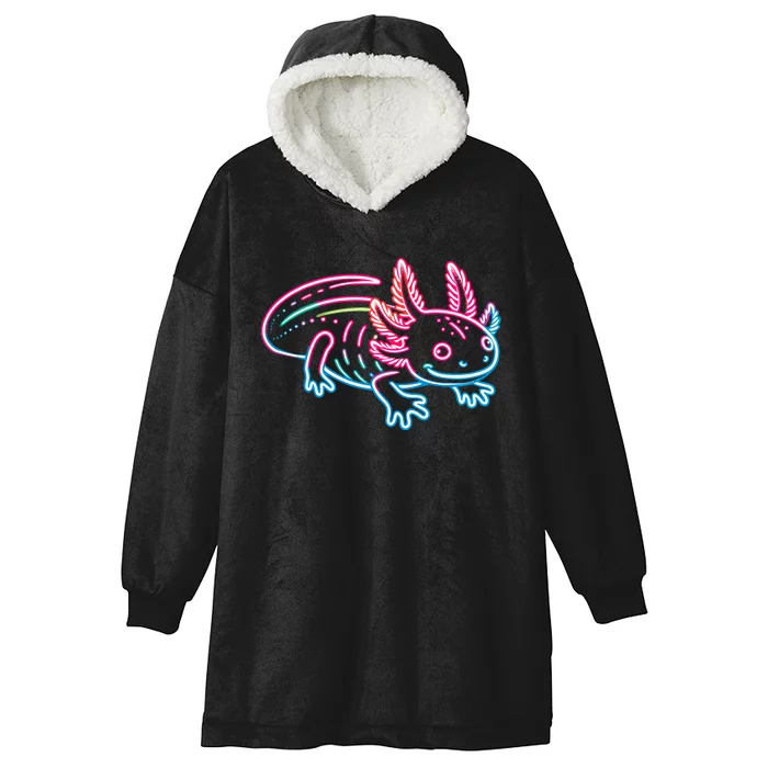 Axolotl Animal Pop Art Cute Axolotl Lover Hooded Wearable Blanket