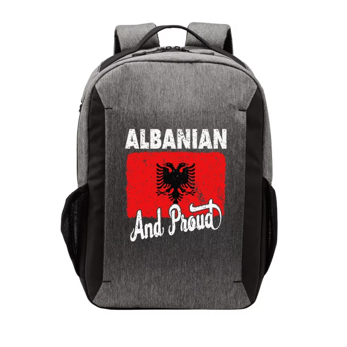 Albanian And Proud Love Albania With Albania Flag Vector Backpack