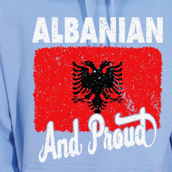 Albanian And Proud Love Albania With Albania Flag Unisex Surf Hoodie