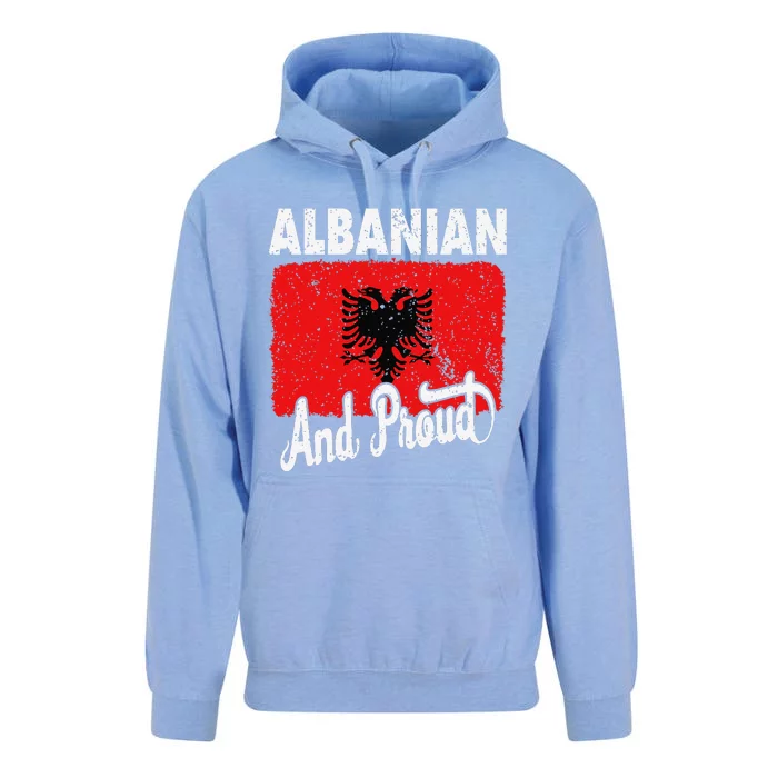 Albanian And Proud Love Albania With Albania Flag Unisex Surf Hoodie