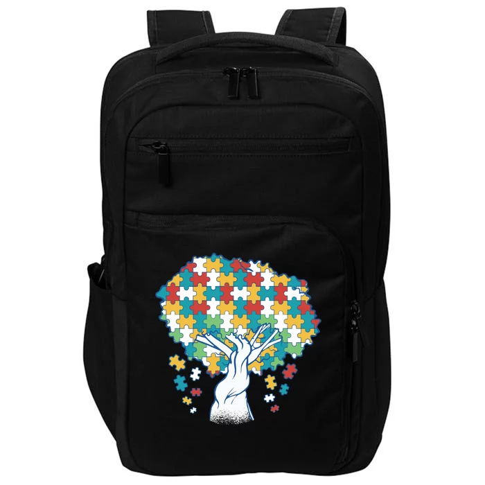 Autism Awareness Puzzle Tree Impact Tech Backpack