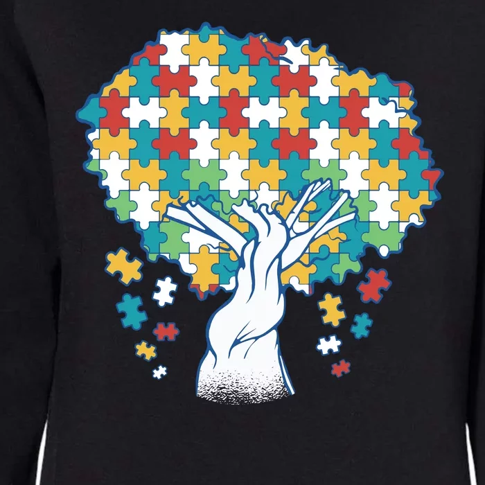 Autism Awareness Puzzle Tree Womens California Wash Sweatshirt