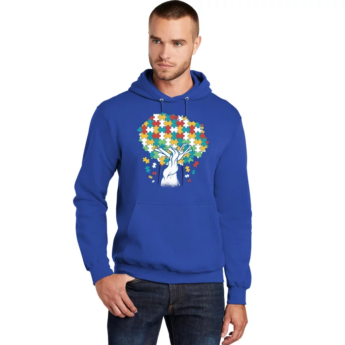 Autism Awareness Puzzle Tree Hoodie