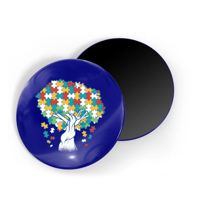 Autism Awareness Puzzle Tree Magnet