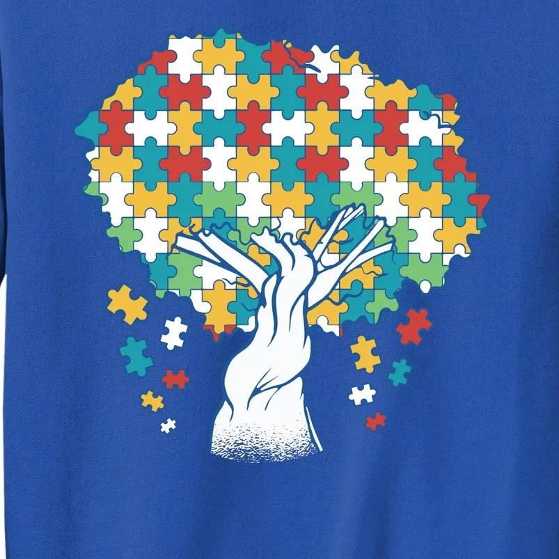 Autism Awareness Puzzle Tree Tall Sweatshirt