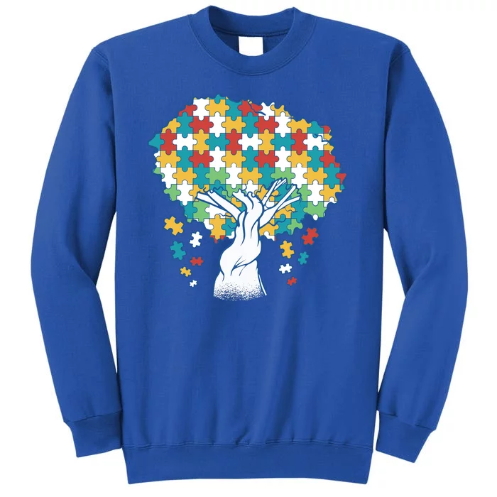 Autism Awareness Puzzle Tree Tall Sweatshirt