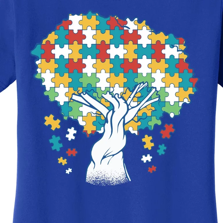 Autism Awareness Puzzle Tree Women's T-Shirt