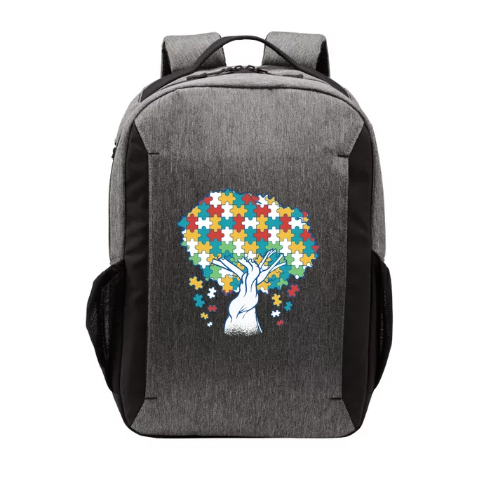 Autism Awareness Puzzle Tree Vector Backpack