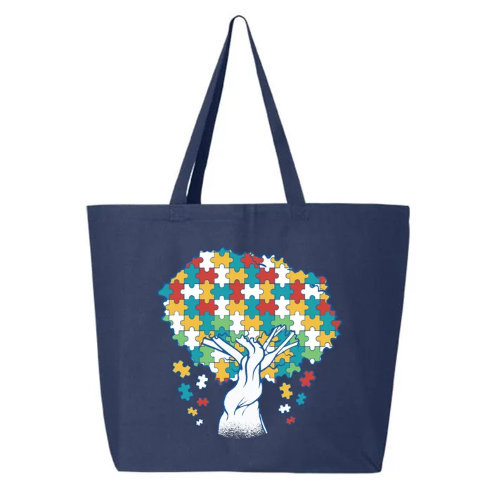 Autism Awareness Puzzle Tree 25L Jumbo Tote