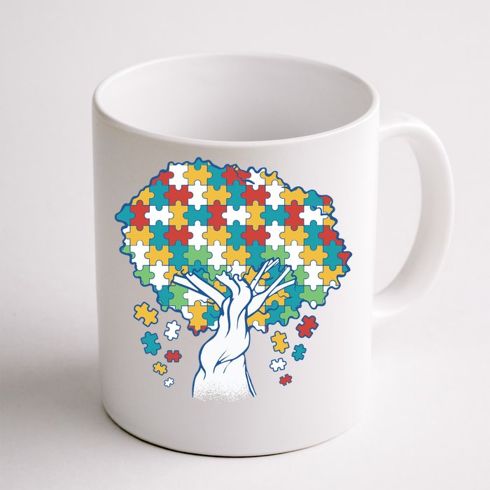 Autism Awareness Puzzle Tree Front & Back Coffee Mug