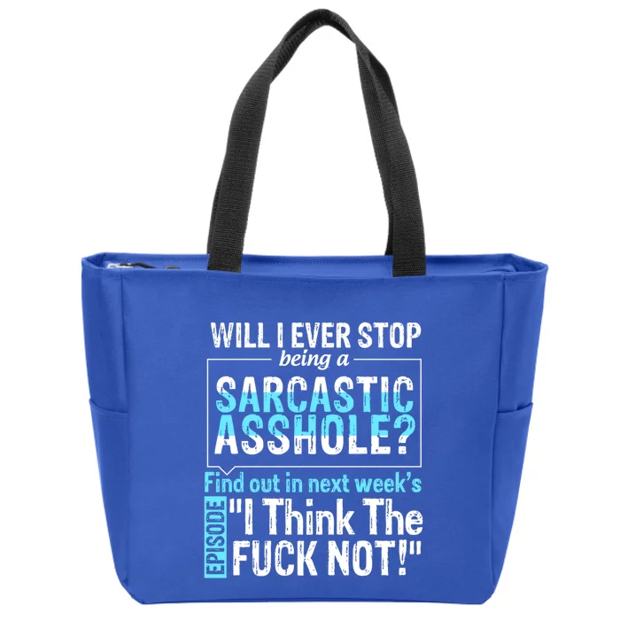 Asshole Assholes Potty Mouth Vulgar Profanity Fun Gag Gift Zip Tote Bag