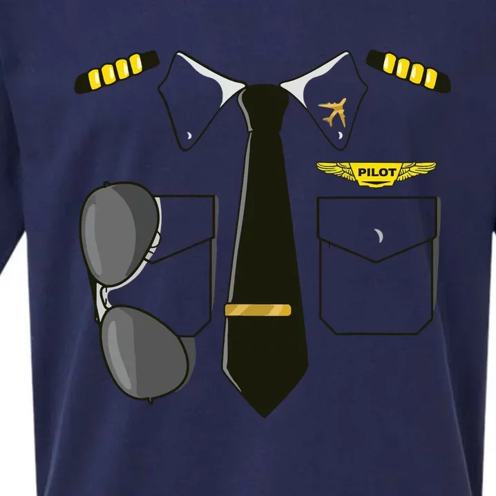 Airplane Airline Pilot Costume Kids Dress Up HALLOWEEN Sueded Cloud Jersey T-Shirt