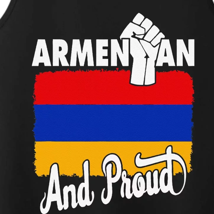 Armenian And Proud Love Armenia With Armenia Flag Performance Tank