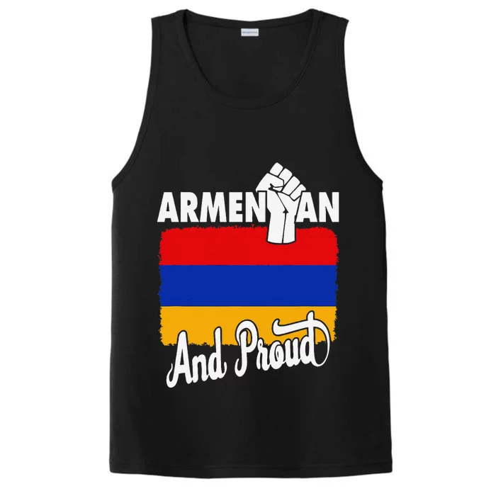 Armenian And Proud Love Armenia With Armenia Flag Performance Tank