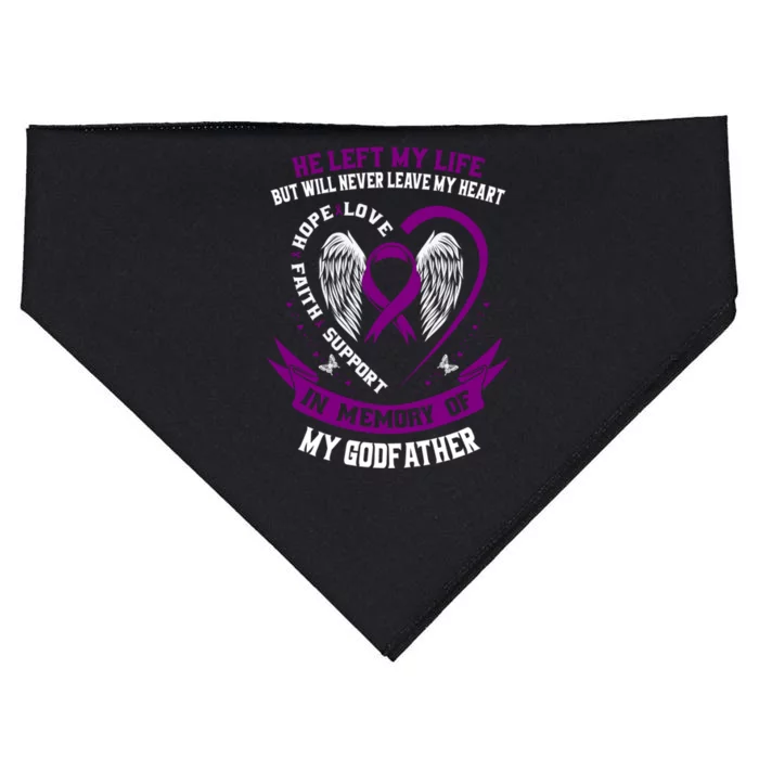 Alzheimers Awareness Products Remembrance Of Godfather Funny Gift USA-Made Doggie Bandana