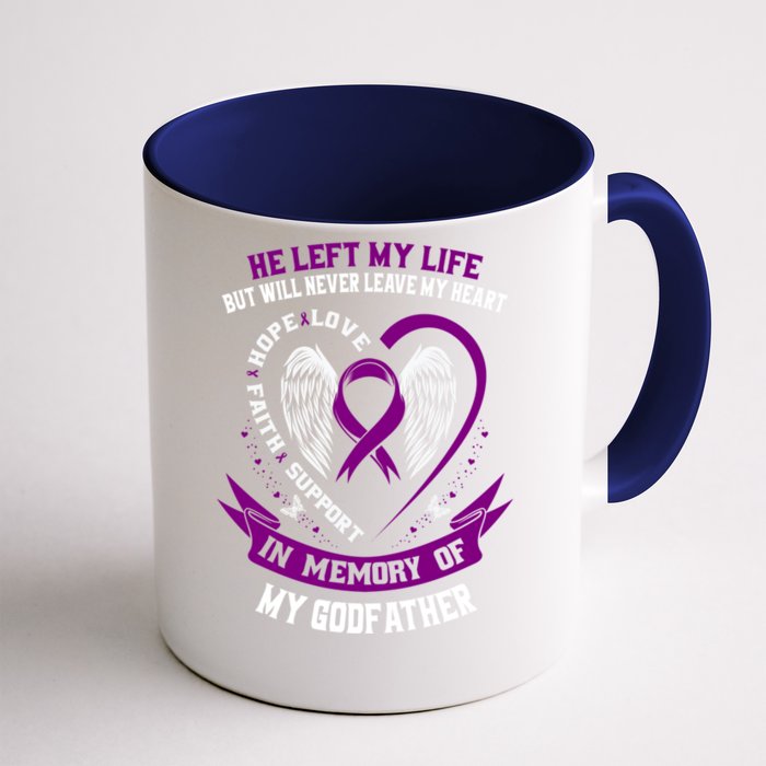 Alzheimers Awareness Products Remembrance Of Godfather Funny Gift Front & Back Coffee Mug