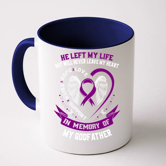 Alzheimers Awareness Products Remembrance Of Godfather Funny Gift Front & Back Coffee Mug